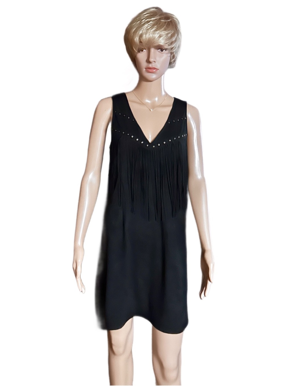 Idyllwind by Miranda Lambert ~ Small ~ Western ~ Black W/ Fringe ~ Suede Dress